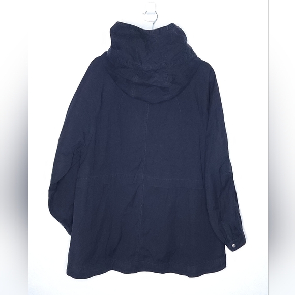 Free People Navy Embroidered Tribal Oversized Jacket Women's M Lagenlook Boho - Picture 2 of 10